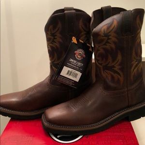 Justin Stampede Collection Square Toe Work Boots